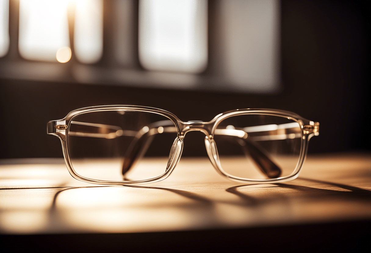 Lunettes rectangulaires sur un visage féminin souriant