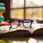 Enfant examinant des lunettes pour corriger sa vue